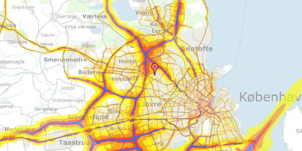 Trafikstøjkort på Muldager 57, 2700 Brønshøj