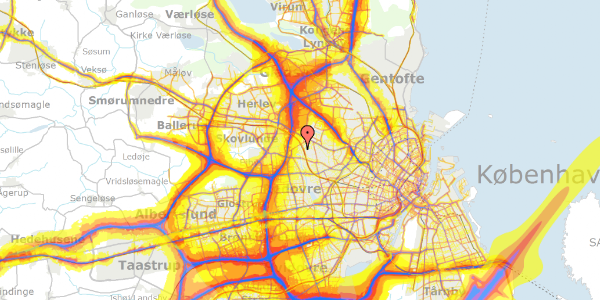 Trafikstøjkort på Møllebakken 16, 2700 Brønshøj