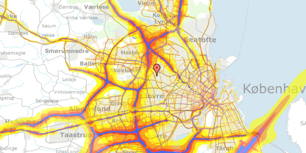 Trafikstøjkort på Møllebakken 23, 2700 Brønshøj