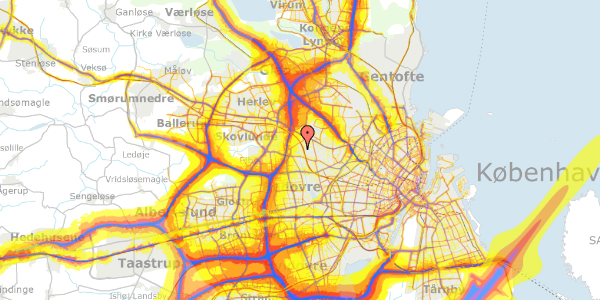 Trafikstøjkort på Møllebakken 27, 2700 Brønshøj