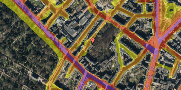 Trafikstøjkort på Møllegade 10, st. tv, 2200 København N