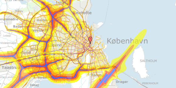 Trafikstøjkort på Møntergade 14A, 1. , 1116 København K