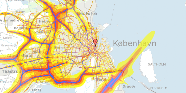 Trafikstøjkort på Møntergade 14, 1. , 1116 København K