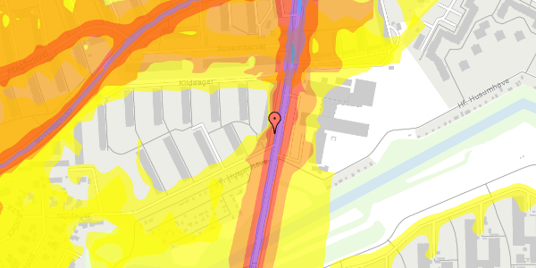 Trafikstøjkort på Mørkhøjvej 65, st. th, 2700 Brønshøj