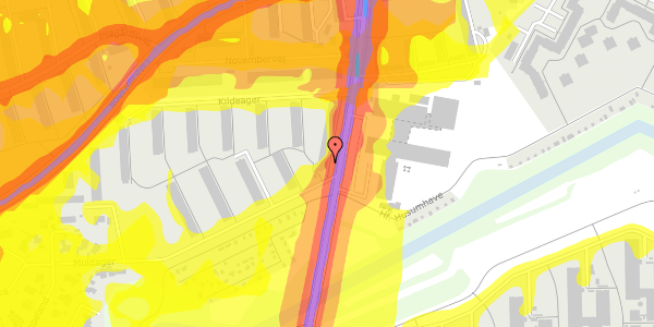 Trafikstøjkort på Mørkhøjvej 65, 1. th, 2700 Brønshøj