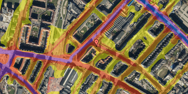 Trafikstøjkort på Nannasgade 27, 1. 3, 2200 København N