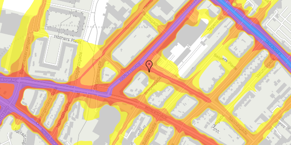 Trafikstøjkort på Nannasgade 27, 2. 3, 2200 København N