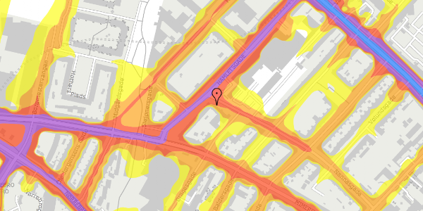 Trafikstøjkort på Nannasgade 29, 2200 København N