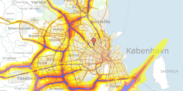 Trafikstøjkort på Nattergalevej 58, st. th, 2400 København NV