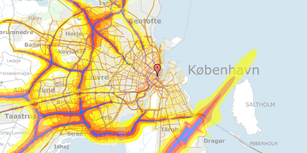 Trafikstøjkort på Niels Hemmingsens Gade 32A, st. th, 1153 København K