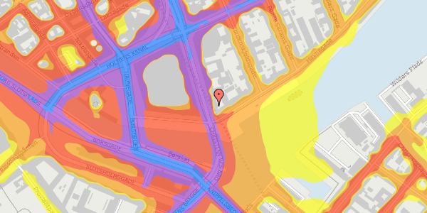 Trafikstøjkort på Niels Juels Gade 15, 2. th, 1059 København K