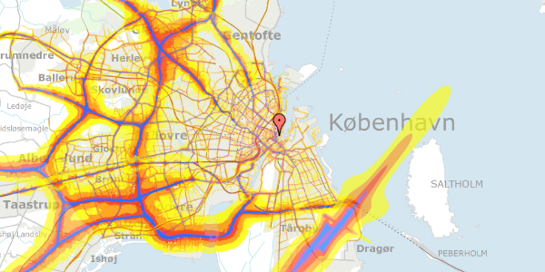 Trafikstøjkort på Nikolaj Plads 7, kl. , 1067 København K