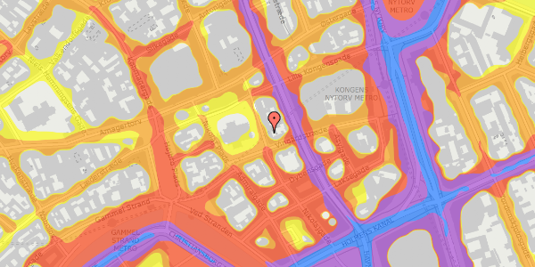 Trafikstøjkort på Nikolaj Plads 11, kl. , 1067 København K