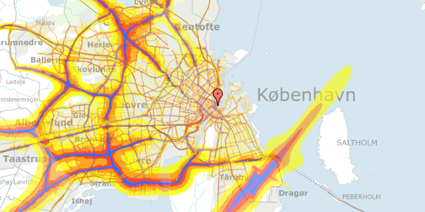 Trafikstøjkort på Nikolaj Plads 30, 1. , 1067 København K