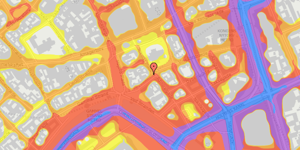 Trafikstøjkort på Nikolaj Plads 34, st. , 1067 København K