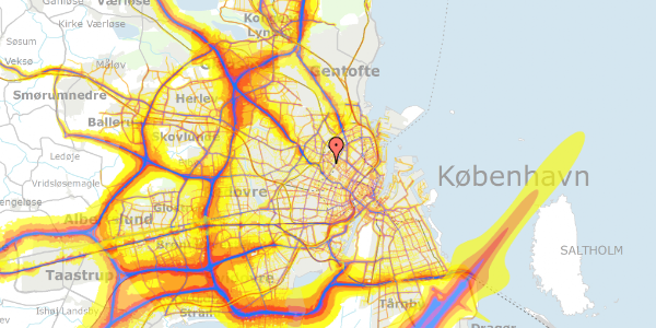 Trafikstøjkort på Nordbanegade 6, 2. th, 2200 København N