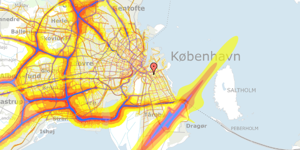 Trafikstøjkort på Nordlandsgade 1, 1. tv, 2300 København S