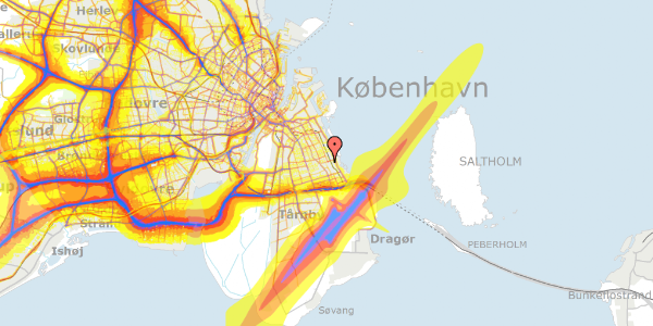 Trafikstøjkort på Nordmarksvej 3C, 2300 København S