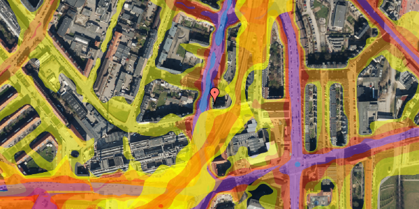 Trafikstøjkort på Nordre Fasanvej 212, 3. th, 2200 København N