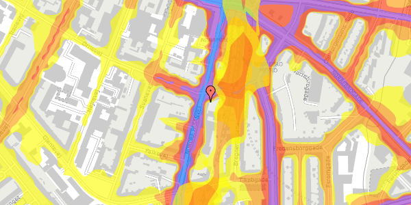 Trafikstøjkort på Nordre Fasanvej 232, kl. , 2200 København N