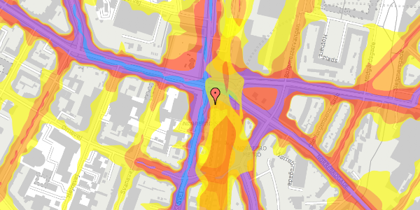 Trafikstøjkort på Nordre Fasanvej 252, 2. tv, 2200 København N