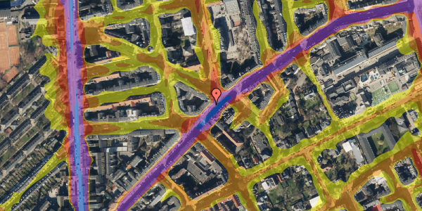 Trafikstøjkort på Nordre Frihavnsgade 31, st. 2, 2100 København Ø