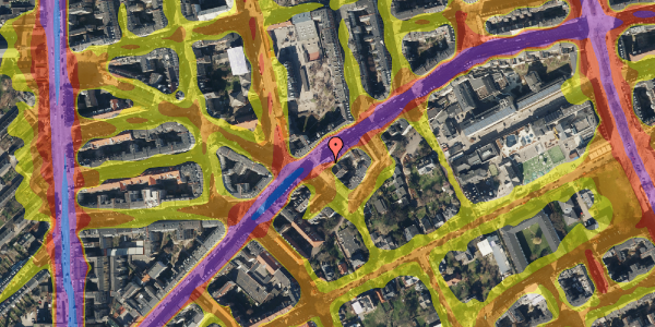 Trafikstøjkort på Nordre Frihavnsgade 50, 1. tv, 2100 København Ø