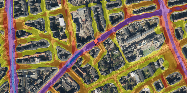 Trafikstøjkort på Nordre Frihavnsgade 54, st. 2, 2100 København Ø