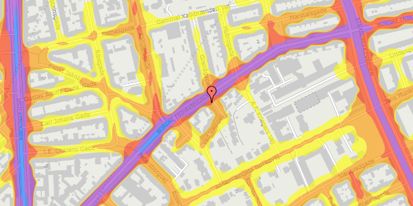 Trafikstøjkort på Nordre Frihavnsgade 56, st. , 2100 København Ø