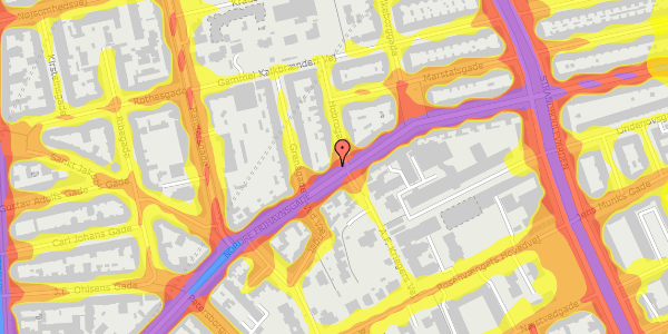 Trafikstøjkort på Nordre Frihavnsgade 57, st. th, 2100 København Ø