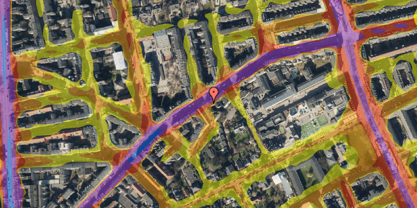 Trafikstøjkort på Nordre Frihavnsgade 58, st. 1, 2100 København Ø