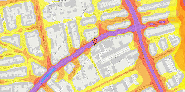 Trafikstøjkort på Nordre Frihavnsgade 68, st. , 2100 København Ø