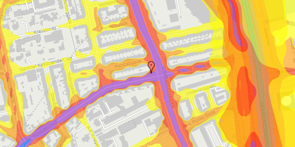 Trafikstøjkort på Nordre Frihavnsgade 81, st. tv, 2100 København Ø