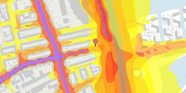 Trafikstøjkort på Nordre Frihavnsgade 99, 3. tv, 2100 København Ø