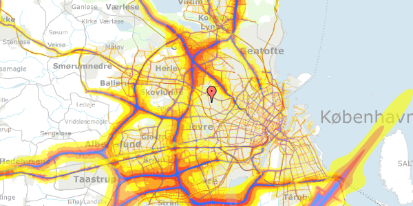 Trafikstøjkort på Nordrupvej 5, 2700 Brønshøj