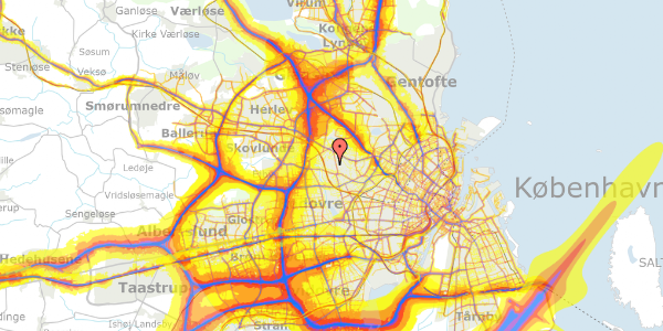 Trafikstøjkort på Nordrupvej 31, 2700 Brønshøj