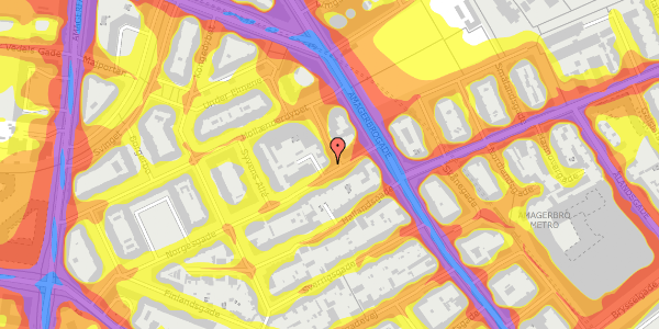 Trafikstøjkort på Norgesgade 4, 4. th, 2300 København S