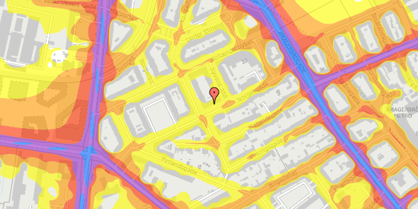 Trafikstøjkort på Norgesgade 22, 2. th, 2300 København S