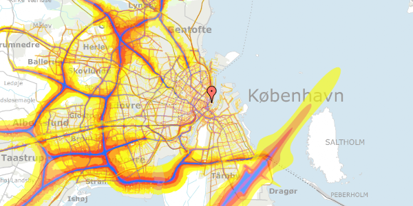 Trafikstøjkort på Ny Adelgade 4A, 2. , 1104 København K