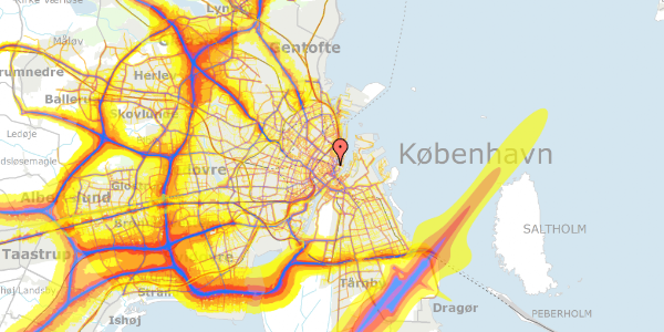 Trafikstøjkort på Ny Adelgade 4, 2. , 1104 København K