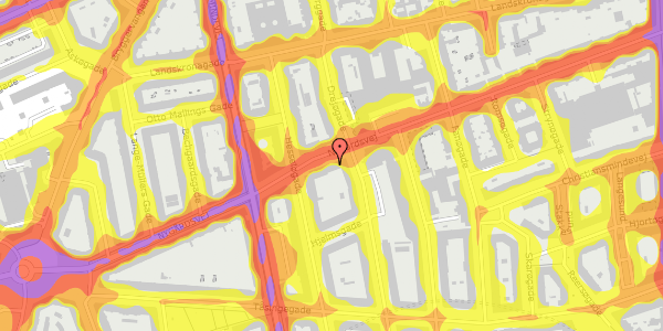 Trafikstøjkort på Nygårdsvej 37, st. , 2100 København Ø