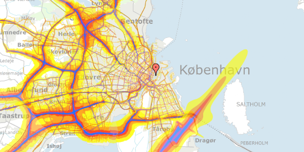 Trafikstøjkort på Nyhavn 31J, 2. th, 1051 København K