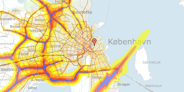 Trafikstøjkort på Nyhavn 42A, kl. tv, 1051 København K