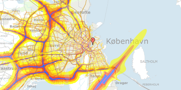 Trafikstøjkort på Nyhavn 63C, 1. , 1051 København K