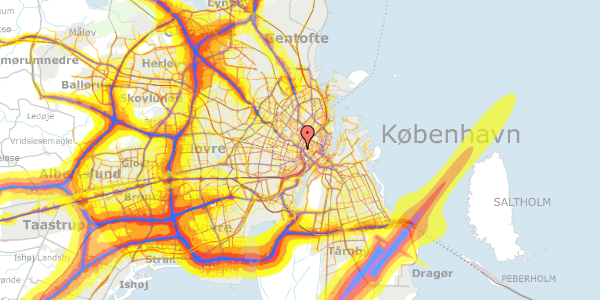 Trafikstøjkort på Nyropsgade 13, 3. th, 1602 København V