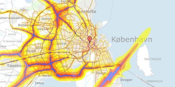 Trafikstøjkort på Nyropsgade 18D, 1602 København V