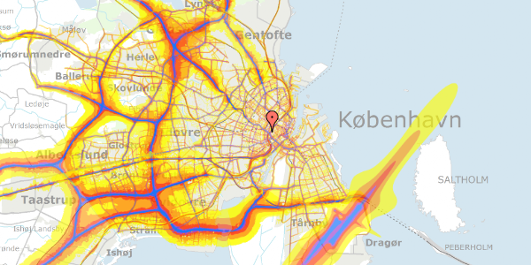 Trafikstøjkort på Nyropsgade 18L, 1602 København V