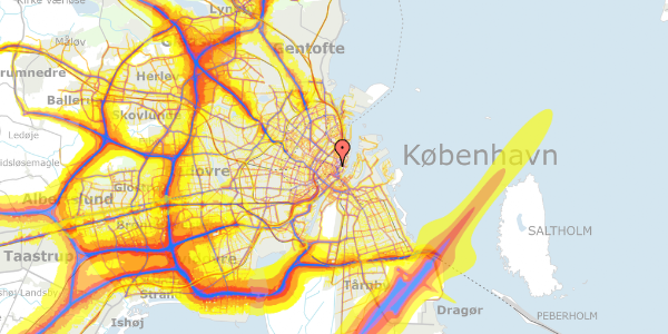 Trafikstøjkort på Ny Østergade 20, 3. 2, 1101 København K