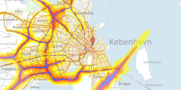 Trafikstøjkort på Ny Østergade 21, kl. 1, 1101 København K