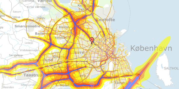 Trafikstøjkort på Næsbyholmvej 14A, 1. th, 2700 Brønshøj